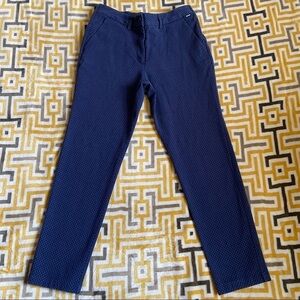 Rohan Blue Ayla Trousers Womens 10 Work Office Business Casual Cropped Staple
